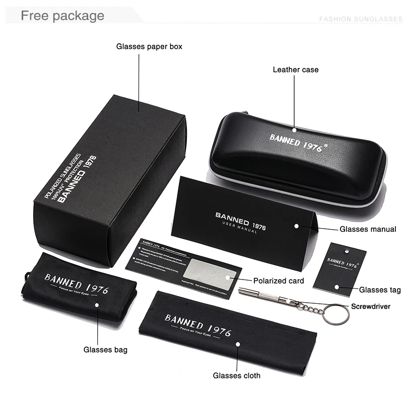 Мужские солнцезащитные очки в металлической оправе с поляризационными