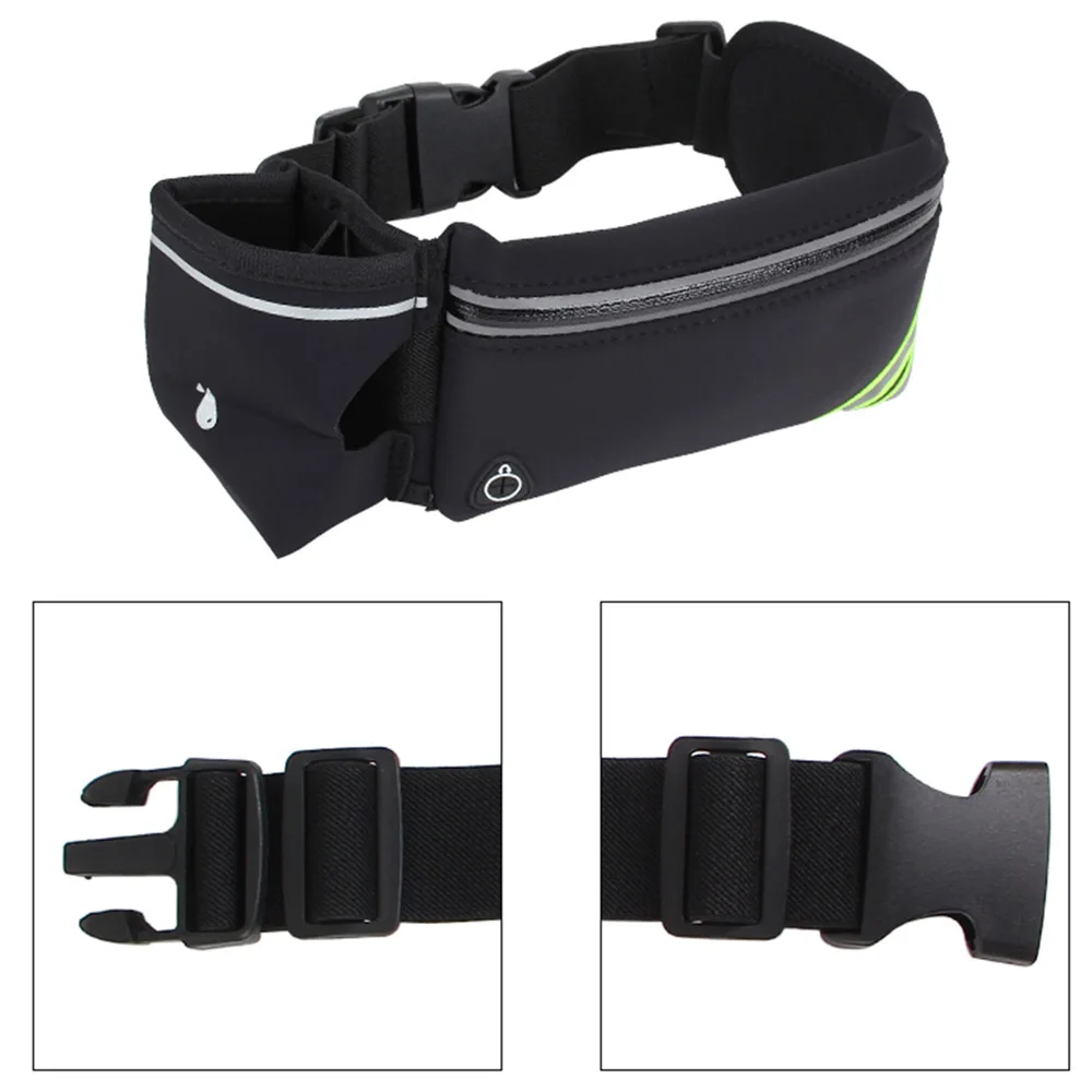 

Double Kettle Sports Waist Bag Multifunctional Running Mobile Phone Pouch Cycling Pocket With Headphone Jack Outdoor Accessories