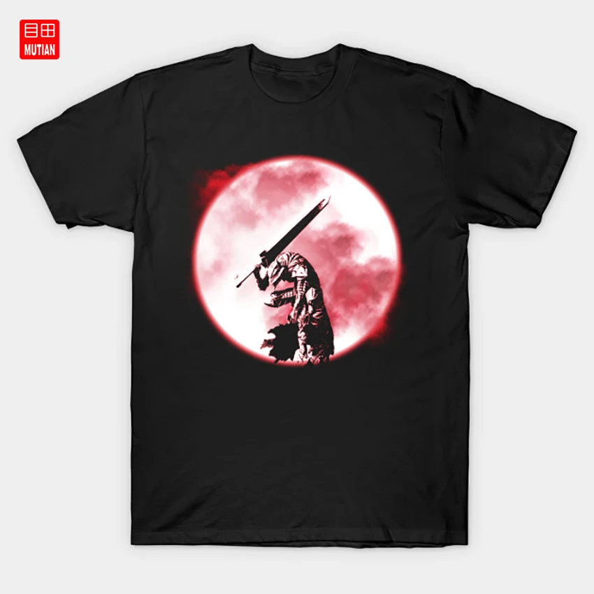Футболка Berserker Moon Gatsu Caska Hand Of God Brand Sacrifice Dragonslayer Eclipse Black Swordsman Griffith|Мужские