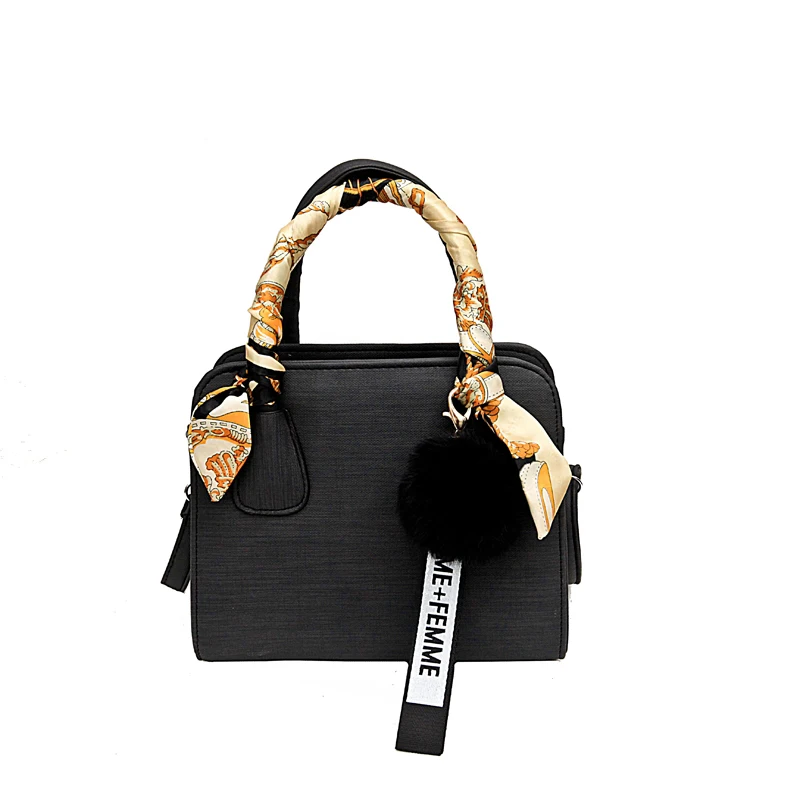 

Luxury Handbags 2021 New Designer Brand Shoulder Bags Fur Ball Ladies SAC A Main Lady Candy Bow Scarf Women Bags Trend Handbag