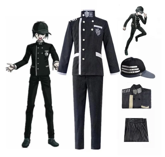 Аниме Danganronpa V3 сайхара шуичи детектив Униформа шляпа Косплей Костюм Полный