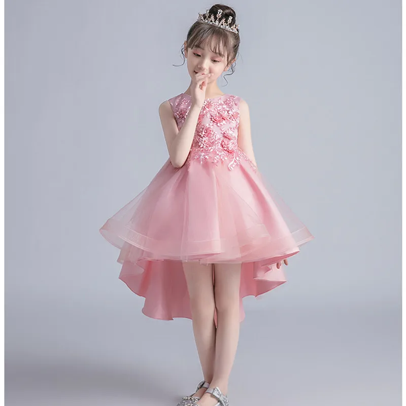 

Girls' Mesh Princess Dress Wedding Dress Tuxedo Children's Performance Dress Summer