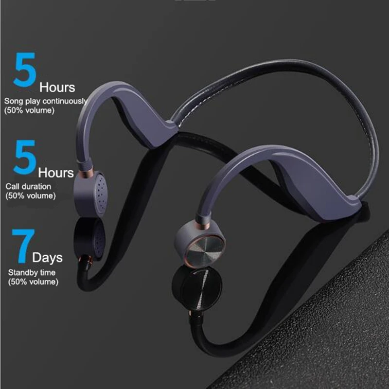 

Bone Conduction Bluetooth Headphone Wireless Waterproof Headset Bluetooth Headphones With Mic For Sports Noise Cancelling