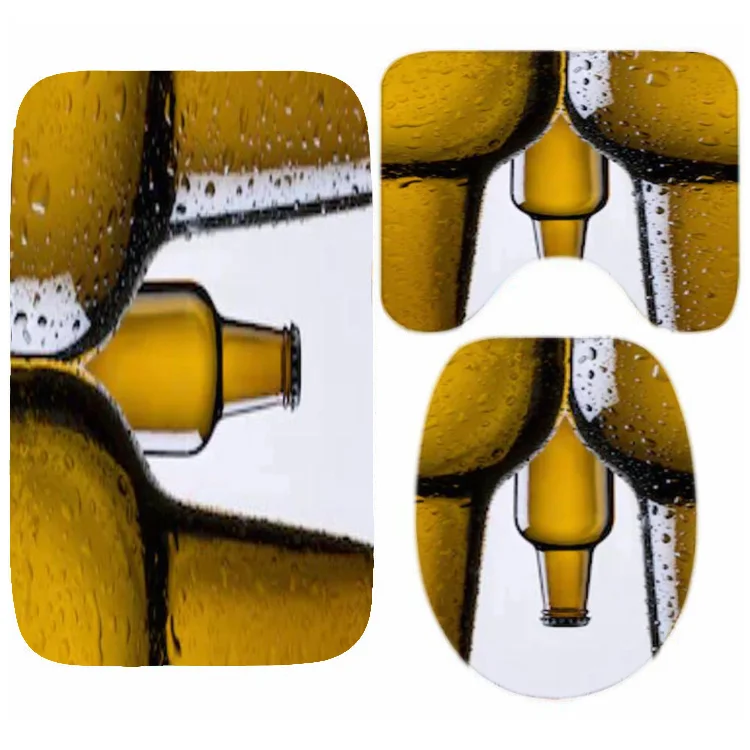 Занавеска для душа непромокаемая в комплекте с изображением пива ванной туалета