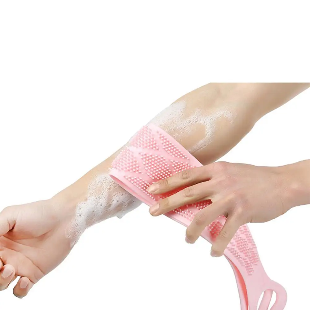 

New Magic Silicone Brushes Bath Towels Body Brush Bath Household Belt Shower Brush Brushes Back Exfoliating Clean Wash Belt L2K2