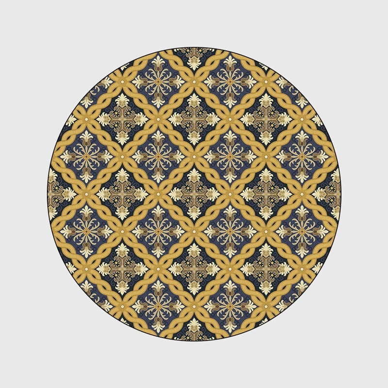Круглые ковры в стиле Morroco ковер для гостиной спальни желтые Геометрические