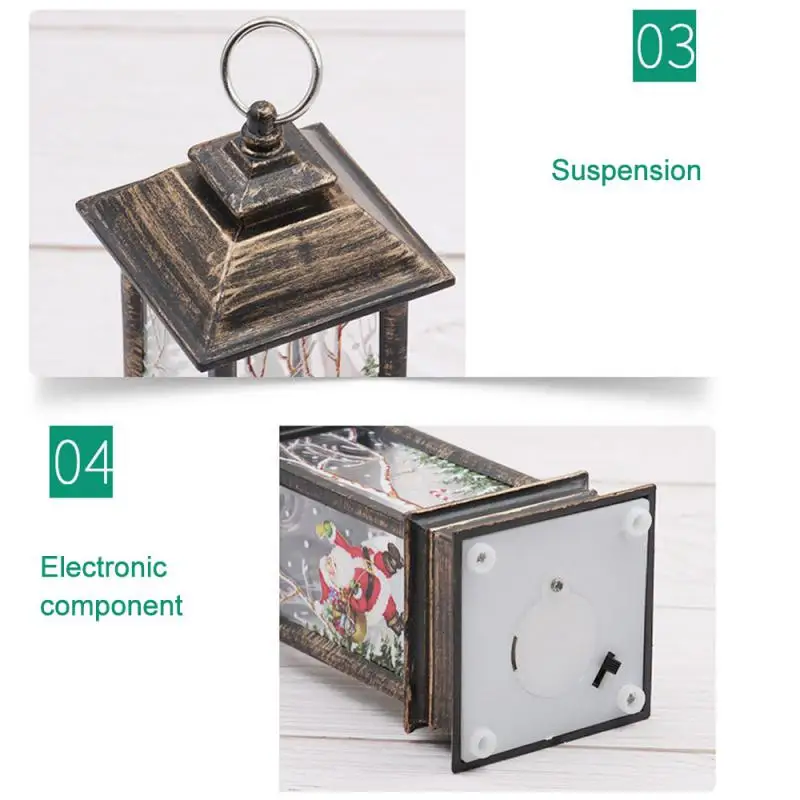 Рождественский светильник подвесной в виде замка Санта-Клауса снеговика оленя