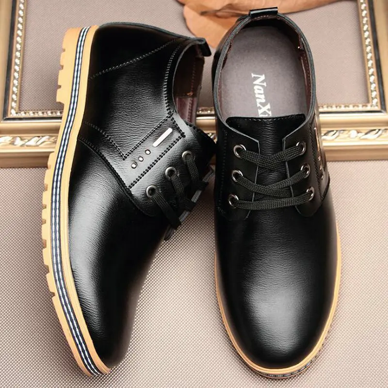 

New Hot sale fashion Men's formal Office oxford leather flats shoes Men Zapatos Hombre Leather shoes A56-12