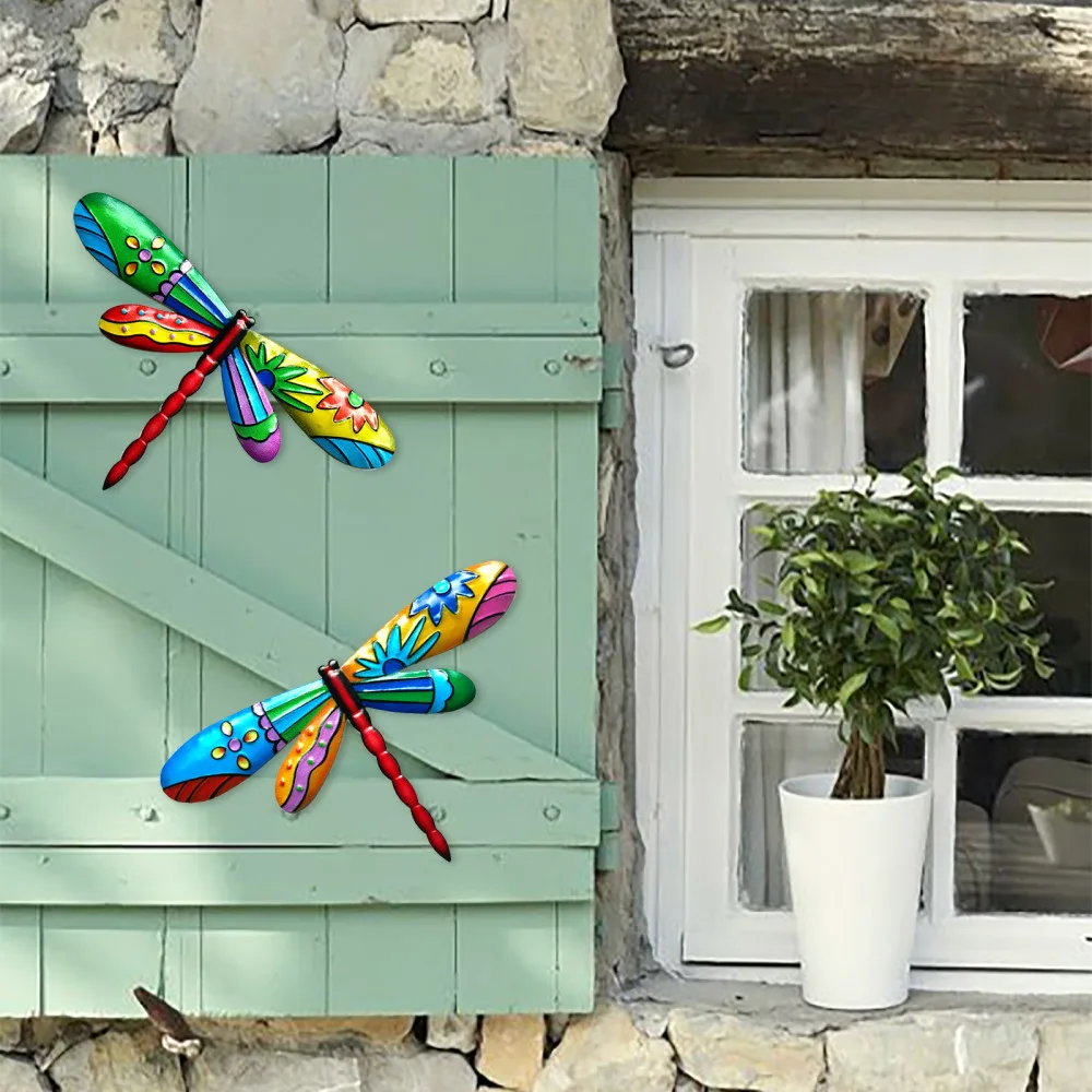 Подвеска в виде стрекозы для сада Libelle Wandbild настенное украшение реалистичное 28x16