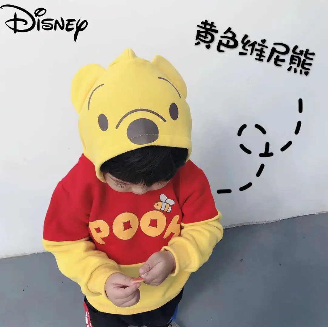 

Original Disney Mickey Minnie Daisy Winnie The Pooh Baby Winter Hooded Sweatshirt Girls Outfits Teen Hoodies