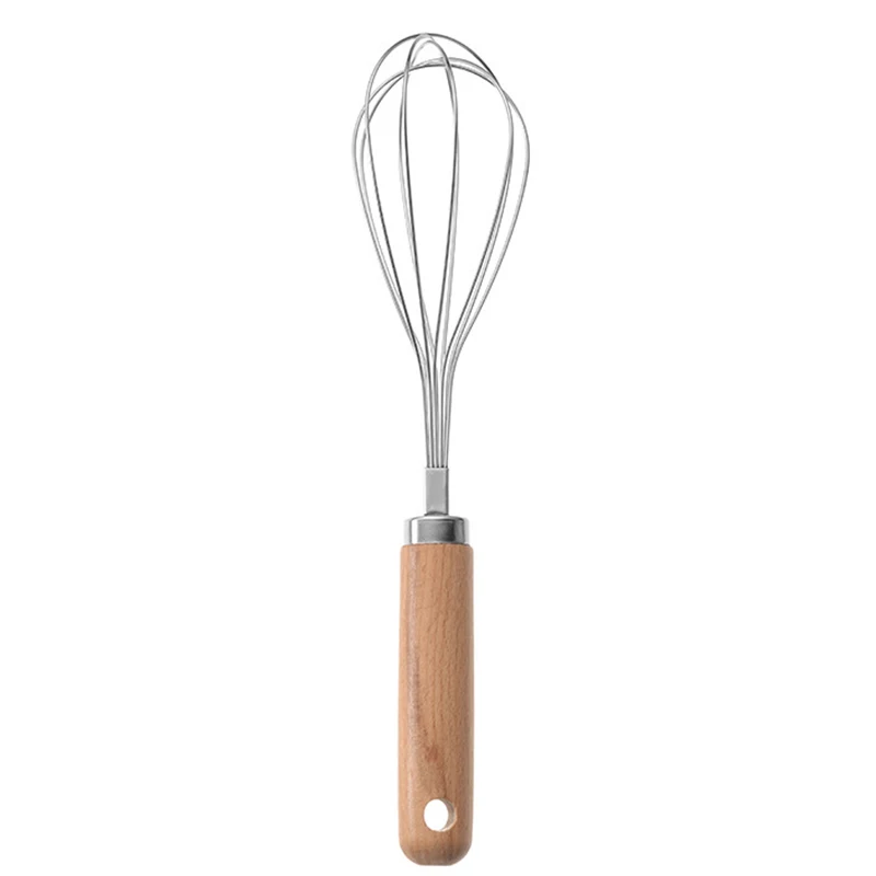 

justdolife Kitchen Utensil Universal Stainless Steel Wooden handle Multi-purpose Baking Tool Grater Egg Whisk Can Opener
