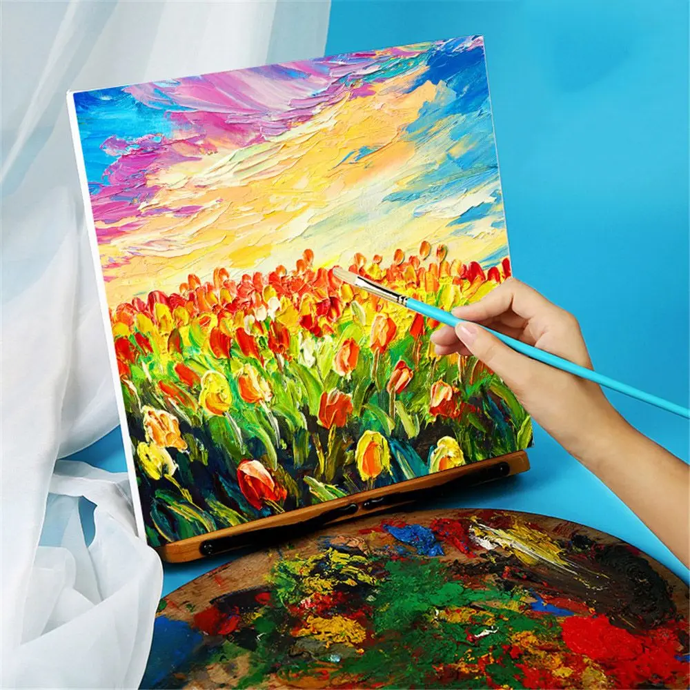 1 шт. хлопковая деревянная рамка картина маслом холст Белая пустая квадратная