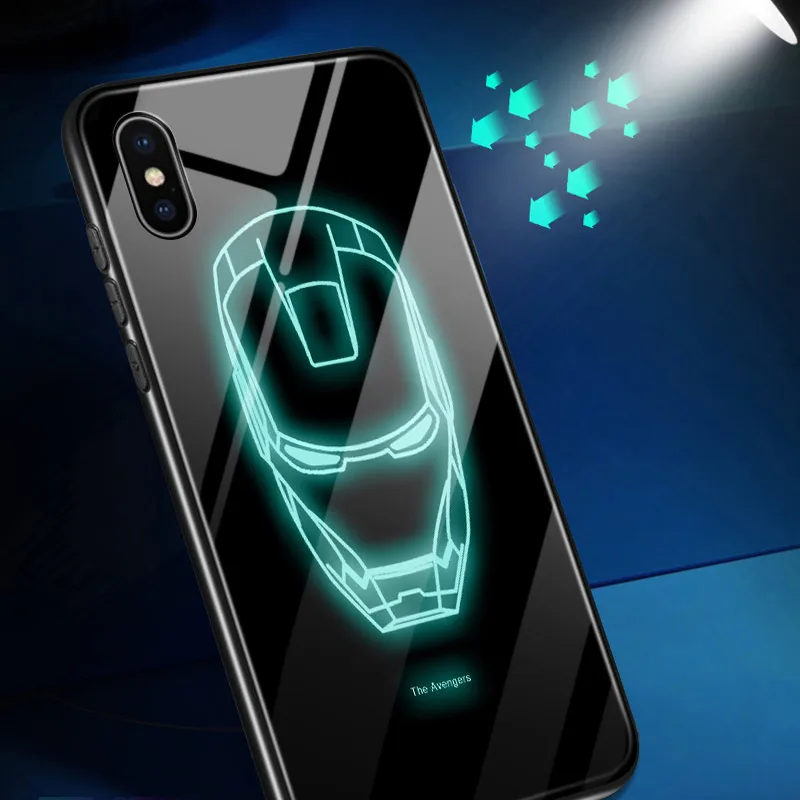 Для OPPO A73 A75 A75s F5 Plus Молодежный светящийся чехол Мстители Marvel пантера Веном в