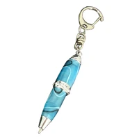 acmecn 8pcs lot mini acrylic key ring pen 65mm pocket size ball point pen multi color cool style fashionable short ball pens