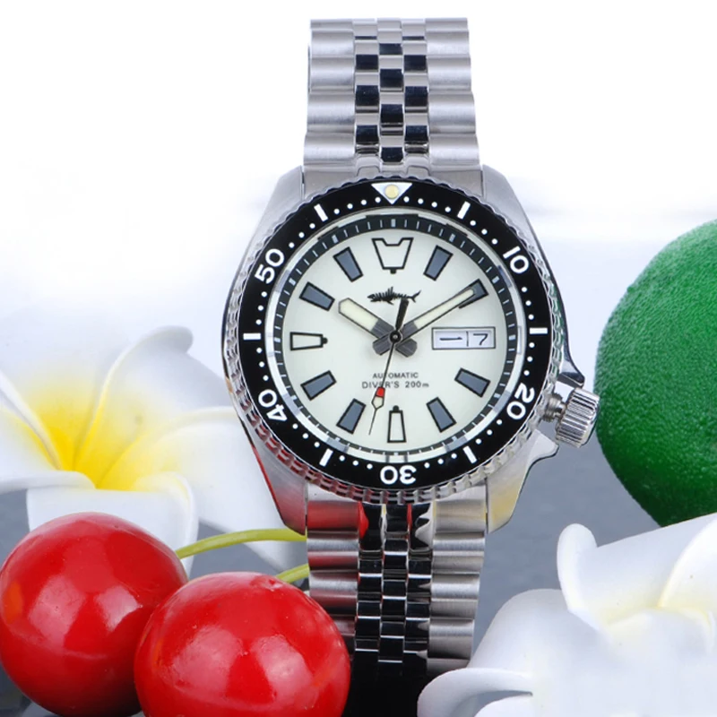 

HEIMDALLR Sharkey SKX007 NH36 Automatic Watch Men Sapphire Mechanical Vintage Diver Watches 200m Full Surface C3 Super Luminous