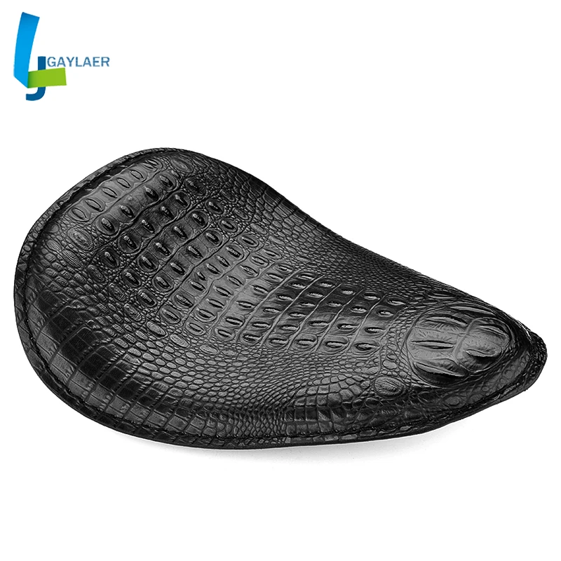 Изготовление на заказ кожаное Solo тонкое сиденье большое для Harley Honda Yamaha Kawasaki Suzuki