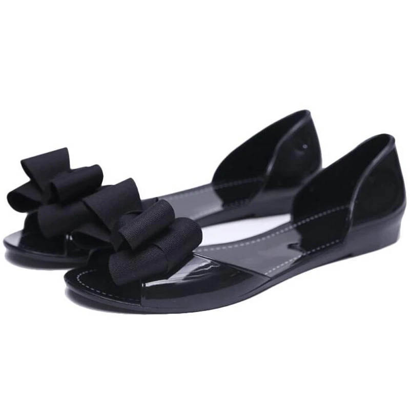 Сандалии WSS198 женские с бантом элегантная обувь на плоской подошве повседневные