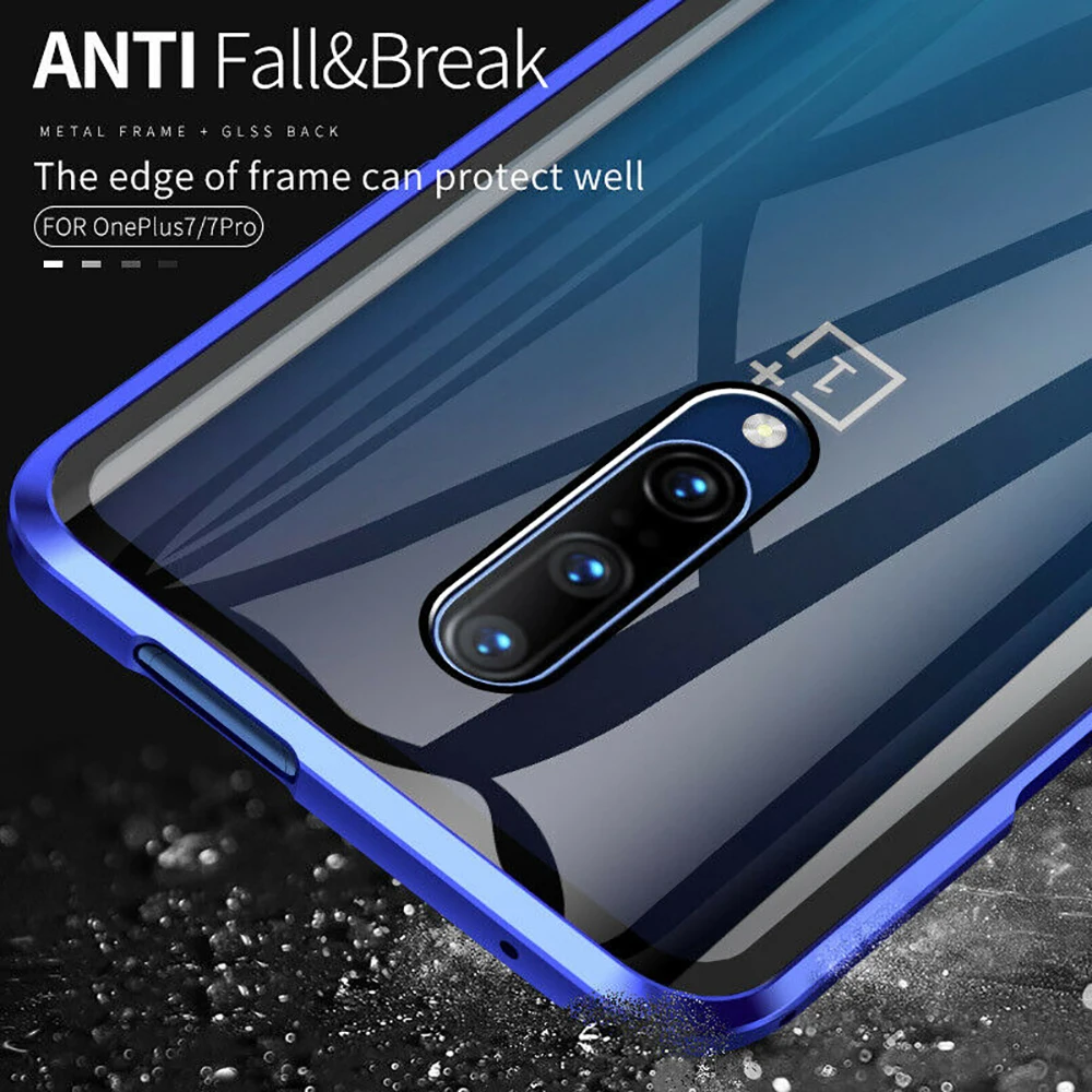Двухсторонняя для стекла чехол на магните телефона Oneplus 6 6-7 лет 7pro металлический