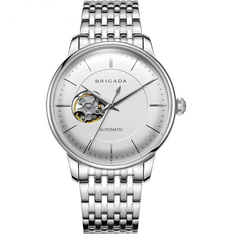 Модные автоматические мужские часы сапфировое стекло водонепроницаемость 50 м