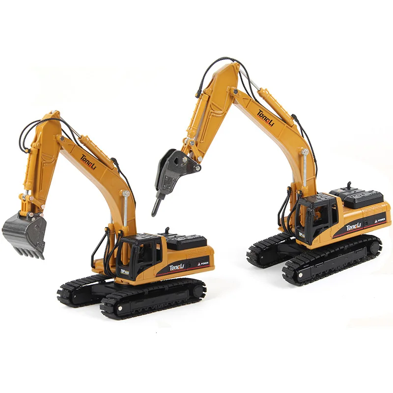 Excavator Demolition TongLi сплав металлов игрушки 1:50 Масштаб раскопки машина колесный погрузчик грузовик инженерный технический автомобиль набор мальчиков Рождественский подарок - Цвет: Excavator Demolition