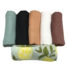 Lashghg 60*60 см бамбуковая ткань, муслиновый подгузник, детское Пеленальное Одеяло s, качество лучше, чем органическое Хлопковое одеяло, пеленка для младенцев