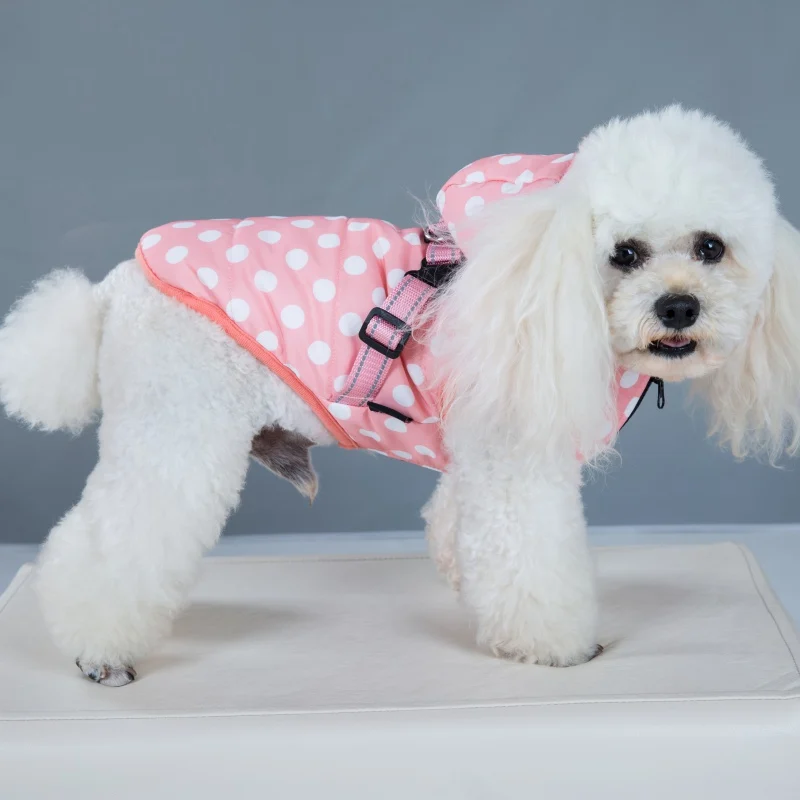 Хлопковое пальто с волнистыми углами для собак уличная прогулочная Регулируемая