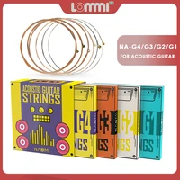 lommi 4 full set g1 g2 g3 g4 phosphor bronze acoustic guitar strings light tension warm bright and well balanced acoustic tone