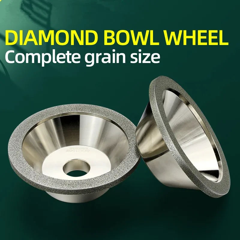 

Alloy Grinding Wheel of Universal Grinder 100mm Diamond Bowl-type Alloy CBN Tools Abrasive Grinder Sharpen Tungsten Carbide Tip