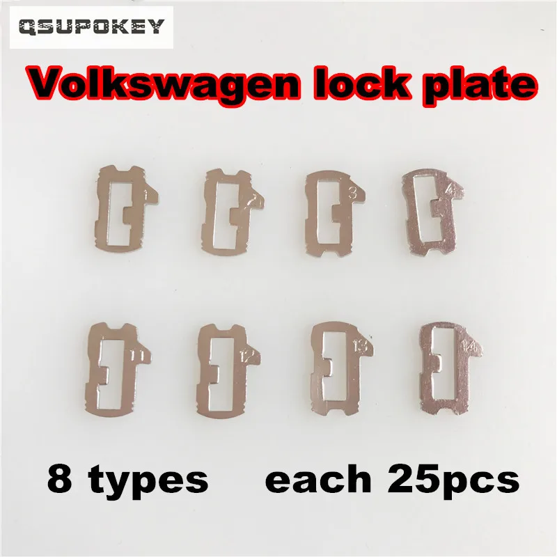 

QSUPOKEY New 200pcs/lot Car Lock Reed HU66 Plate For Volkswagen Plate NO 1.2.3.4,11.12.13.14 Each 25pcs For VW Lock Repair Kits