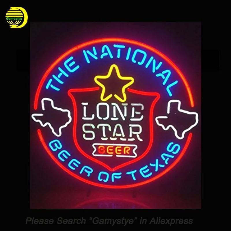 Неоновая вывеска LONE STAR для комнаты неоновая лампа на заказ аркадная стеклянная