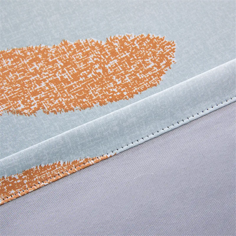 Затемняющие шторы с современным синим пейзажем Короткие Занавески для гостиной