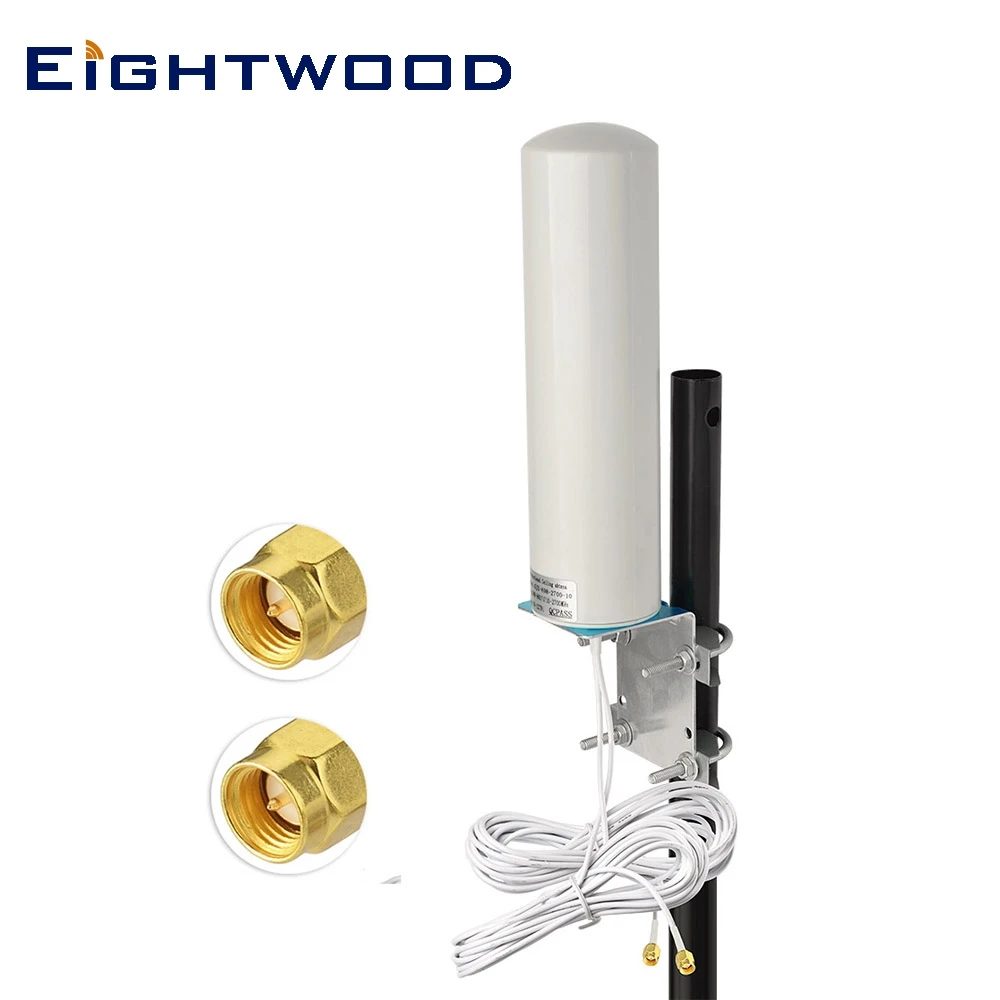 Высокий коэффициент усиления 10 12dBi Dual SMA Male 698 2700 MHz 3G/4G LTE всенаправленный