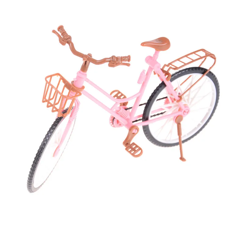 

Hot Sale Handmade Bicycles Toy Children Plastic Mini Bike For Doll Accessories Kids Play House Toy Child Dollhouse Preted Play