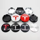 4 шт. 56 мм 58 мм 60 мм логотип Tesla колпачок центральной ступицы колеса Автомобильный обод накладка на значок наклейка Аксессуары для стайлинга