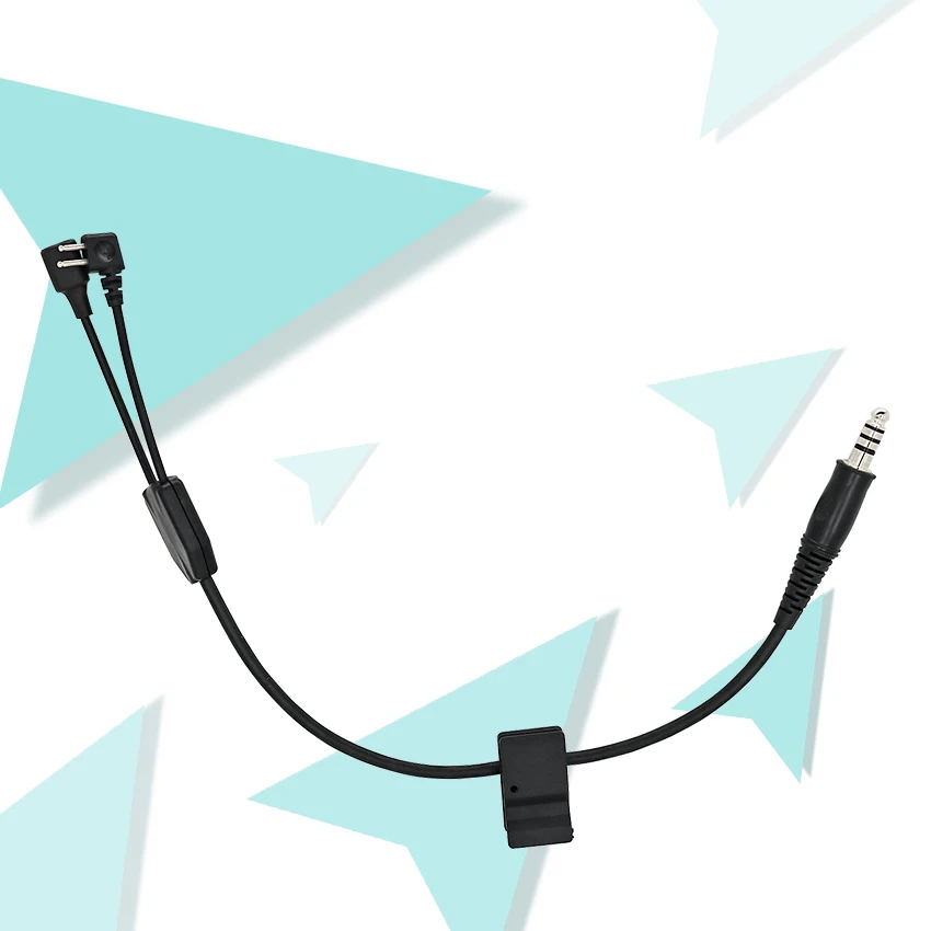 Y Cable, with Comtac Microphone and U94 Ptt, for Tactical Noise-cancelling Headphone IPSC Version Comtac Ii Iii Headset