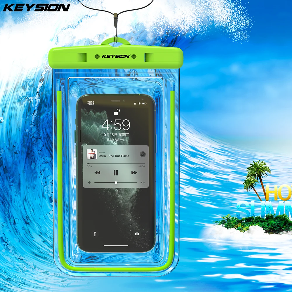 KEYSION IPX8 водонепроницаемая сумка для Samsung Xiaomi redmi мобильный телефон чехол плавания