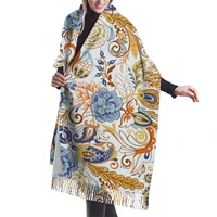 bandana design 19668cm outdoor winter scarf women warm wrap foulard fashion shawls pashmina tassels hijab support your design