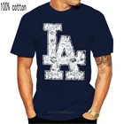 Футболка мужская с логотипом La футболка в этно-стиле Los Angeles Aztec, Классическая хлопковая тенниска с круглым вырезом и коротким рукавом, цвет черный