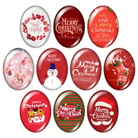 christmas reindeer tree bells 13x18mm18x25mm30x40mm mixed oval photo glass cabochon demo flat back jewelry findings tb0056