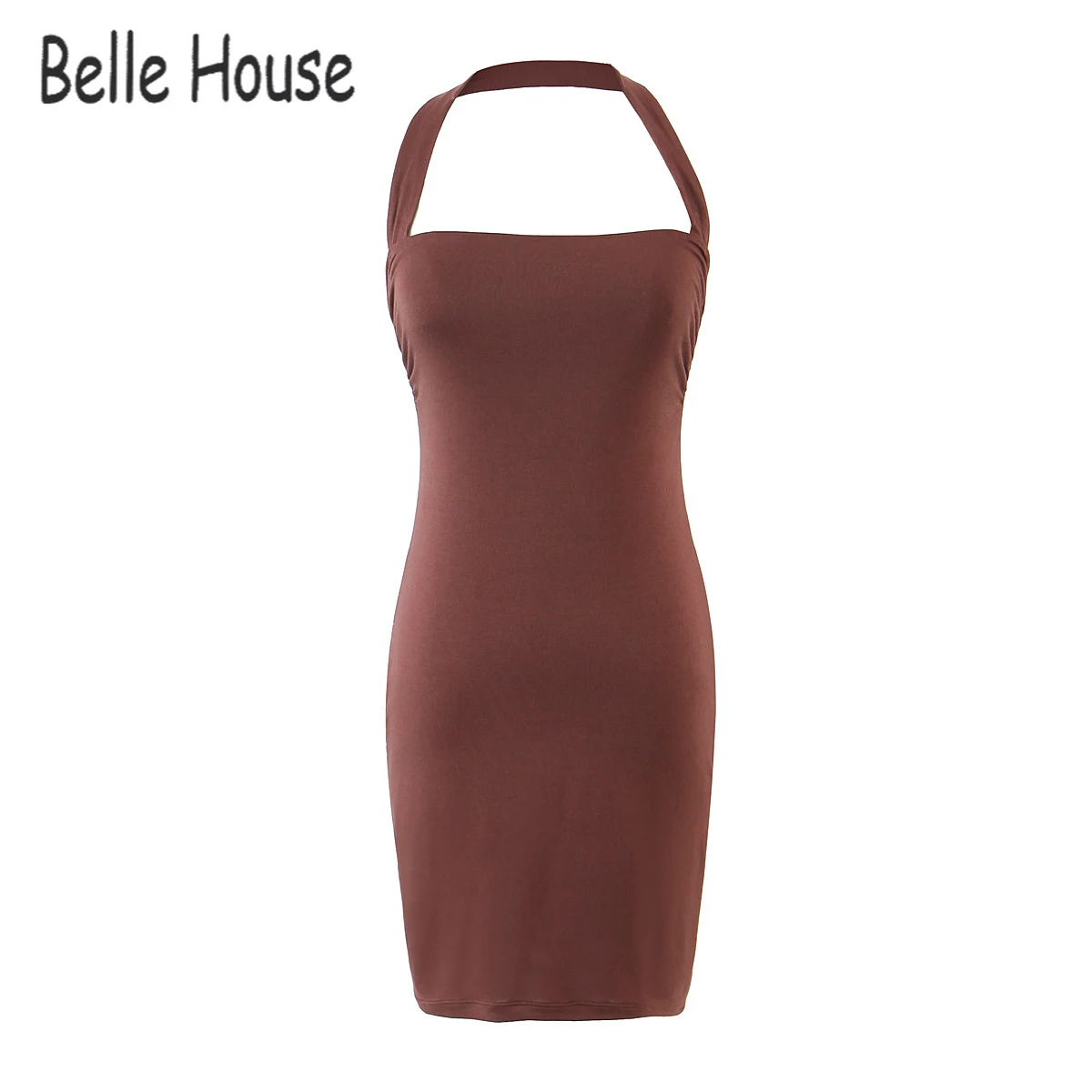 

Fshion Sleeveless Strapless Sexy Halter Mini Dresses Club Night Party Dress Elegant Spaghetti Straps Tight Backless Bodycon Dre