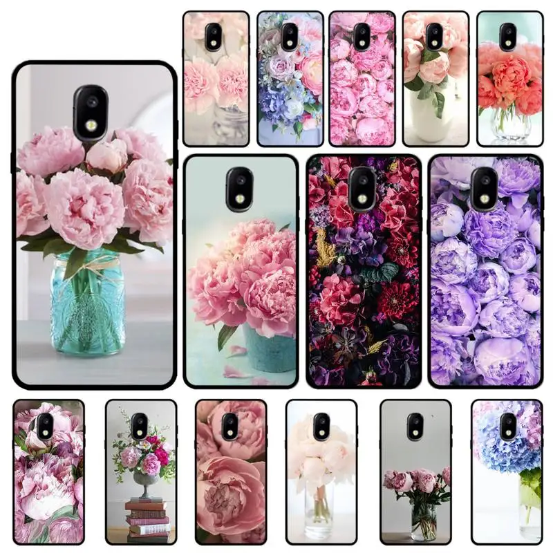 YNDFCNB Purple Peony Flower On the Vase Phone Case For Samsung Galaxy J7 J6 J6PLUS J8 J4 J4Plus J7DUO J7NEO J2 J5 Prime | Мобильные