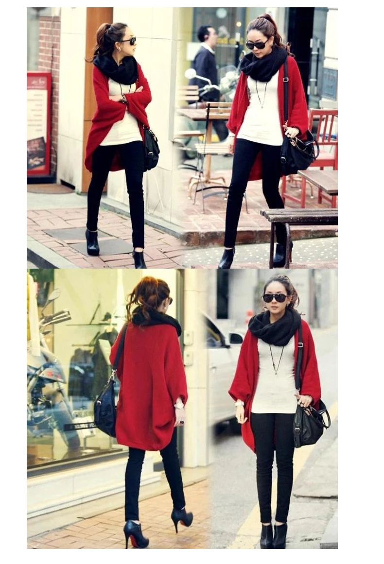 Timis Li Новый дизайн модное женское повседневное свободное вязаное пальто кардиган