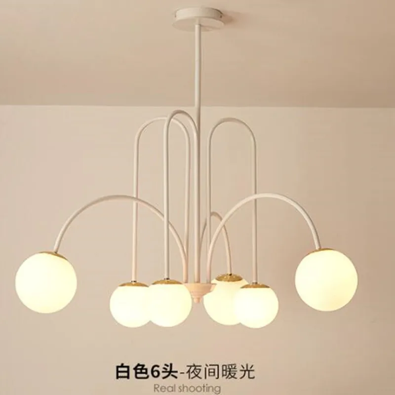 

Modern wrought iron chandelier Decorative Glass Ball Lighting italian design lamp For Bedroom Office living room chandelier