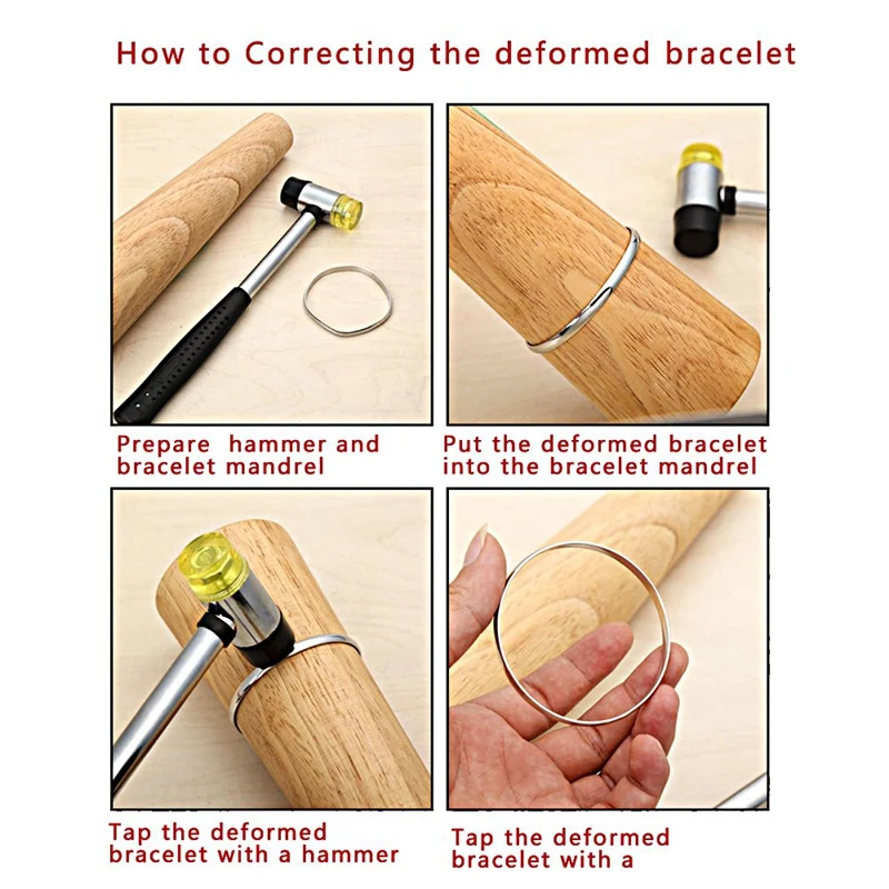 

Jewelry Tool Wooden Oval Bracelet Sizing Bangle Mandrel Wire Wrapping Tool