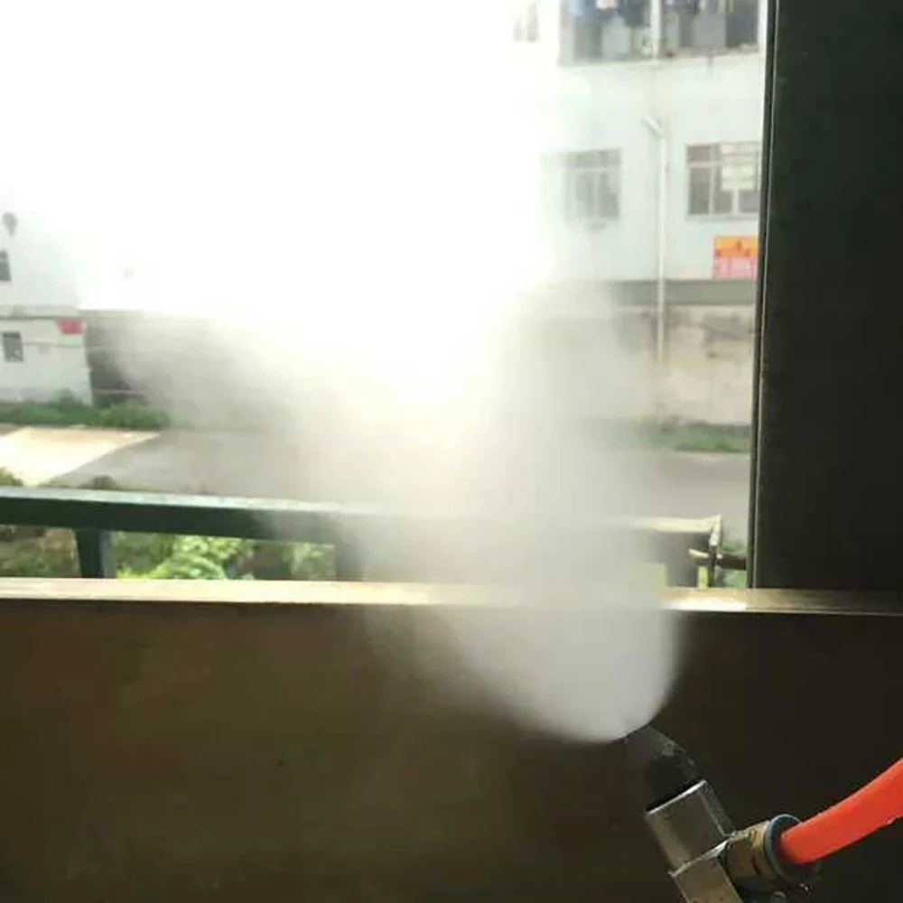 

Dust Control Dry Mist Nozzle, Stainless Steel Ultrasonic Fog, Super Fine Air Atomizing Asjustable With Base