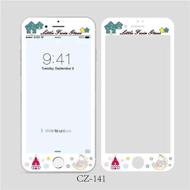 Две oroll Melody Две звезды pompomparin протектор экрана для iPhone 6 6S 7 8 plus защитная пленка из закаленного стекла - Цвет: 6