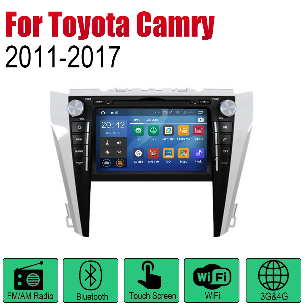 ZaiXi Android 2 Din Авто Радио DVD для Toyota Camry 2011 ~ 2017 автомобильный мультимедийный плеер GPS