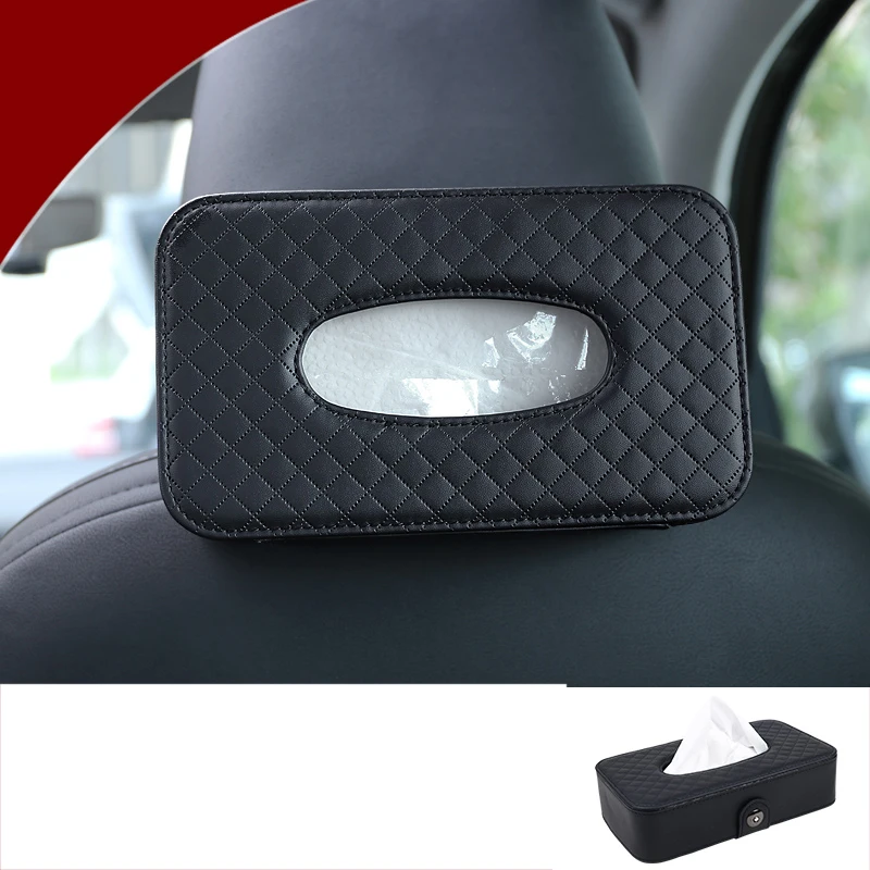 black hangling Lsrtw2017 кожа салона коробка ткани для Skoda Kodiaq интерьер молдинги аксессуары - Название цвета: black hangling