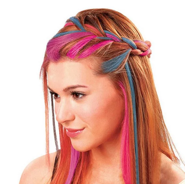 

Hot 4pcs/set Temporary Hair Dye Powder Crayons Temporary Cake Styling Hair Chalk Set Soft Pastels Hair Care Styling Non-toxic