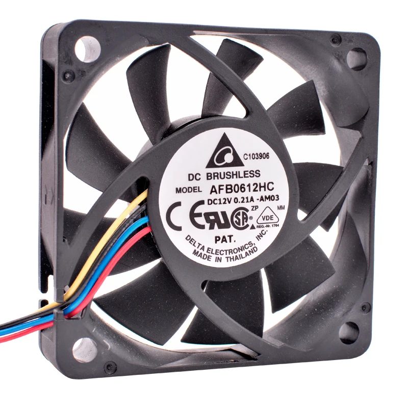 AFB0612HC AM03 6 см 60 мм вентилятор 60x60x13 DC12V 0.21A 4 линии двойной шариковый подшипник ШИМ